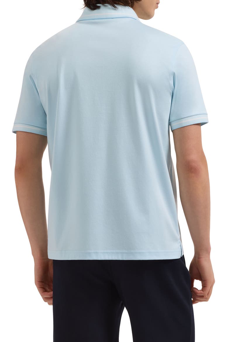 Pima Cotton Johnny Collar Polo, Alternate, color, SEA SPRAY