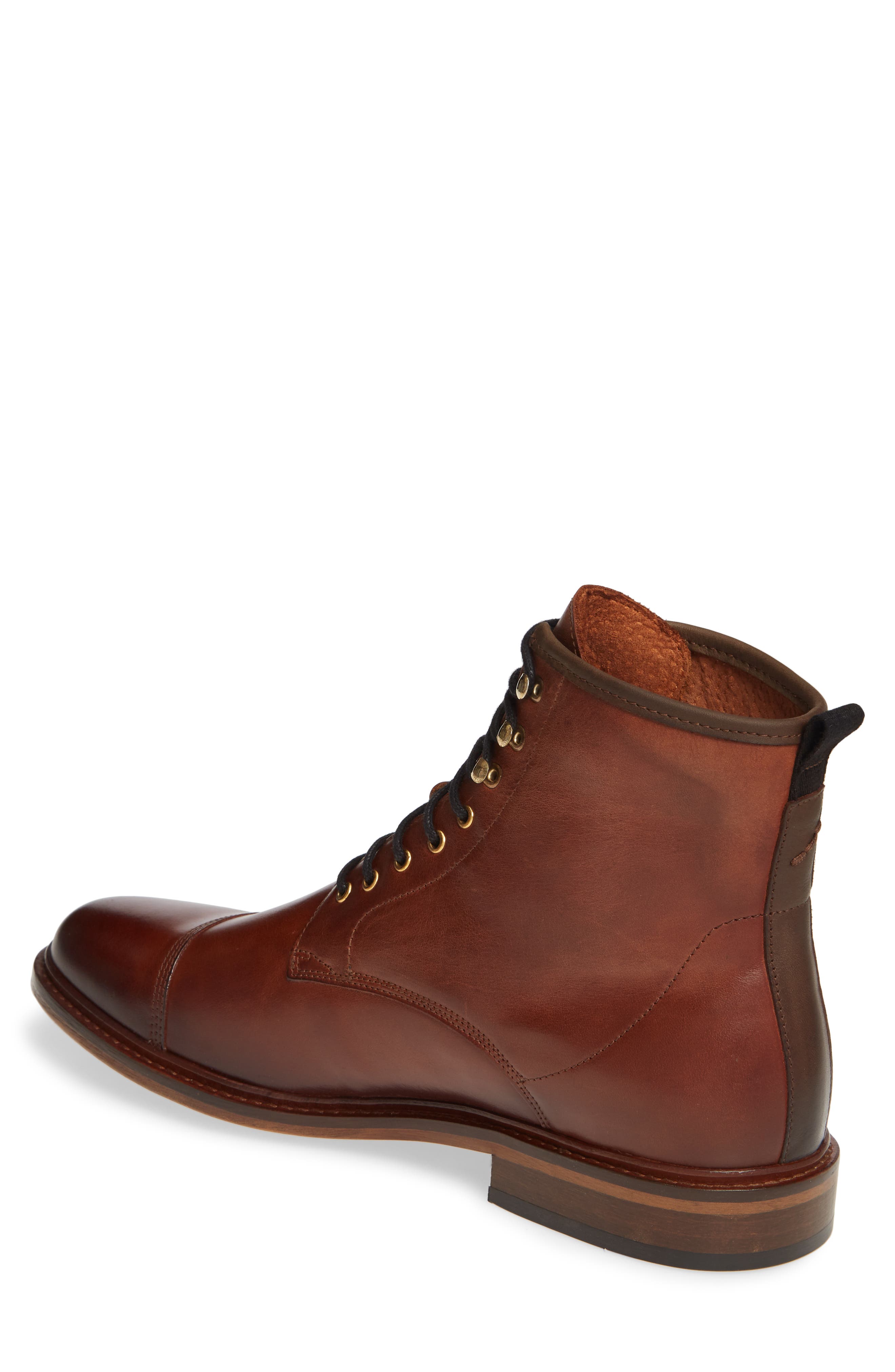 Curtis Cap Toe Boot, Alternate, color, TAN LEATHER