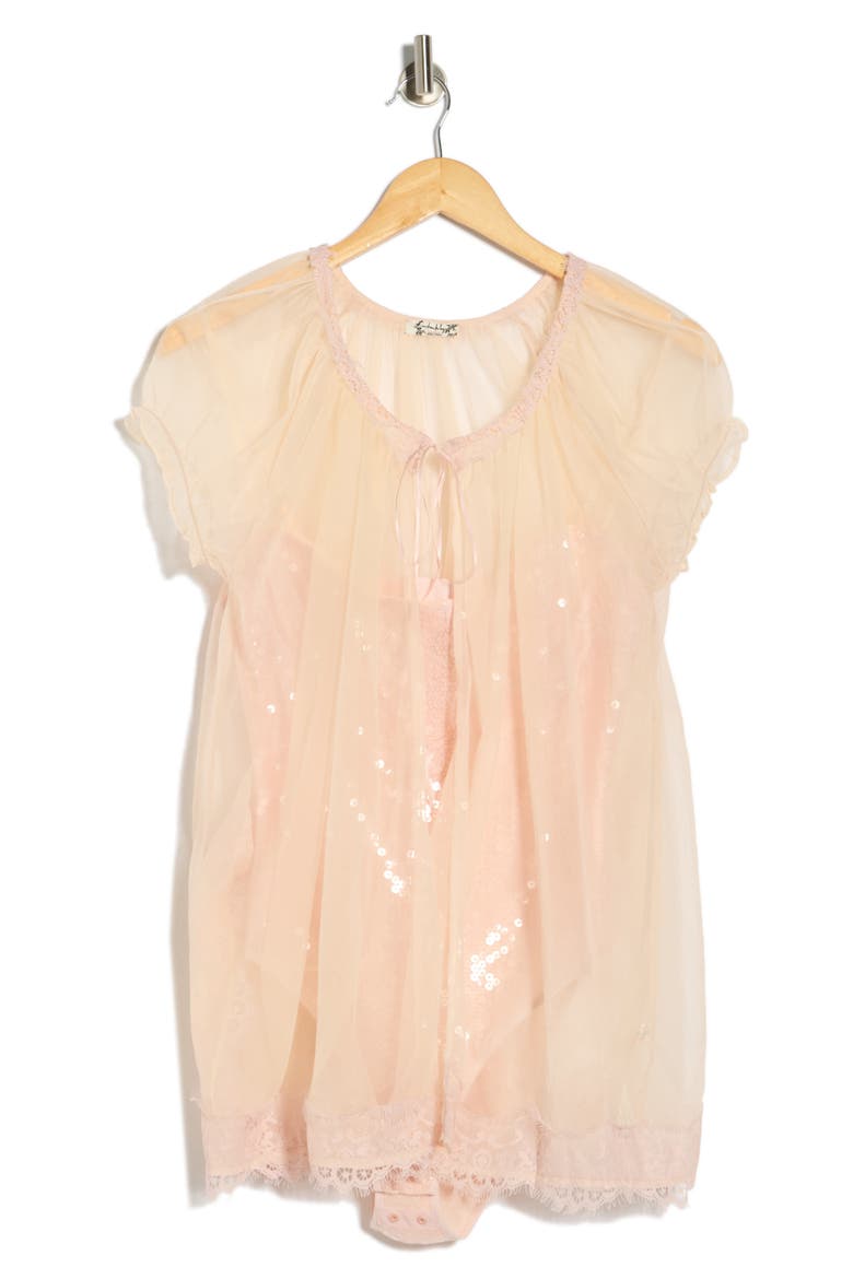Bali Good Graces Layered Bodysuit, Alternate, color, PINK