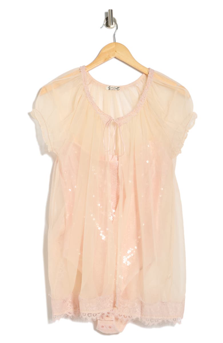 Free People Bali Good Graces Layered Bodysuit, Main, color, Pink