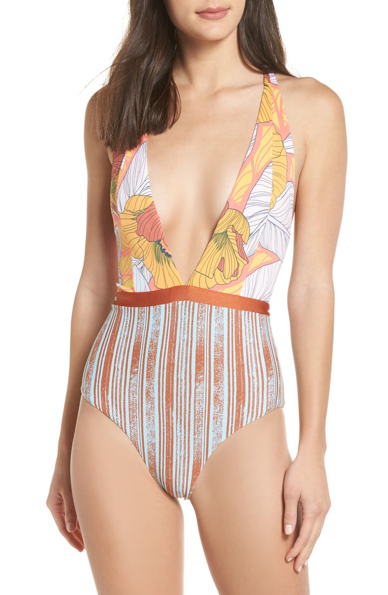Maaji Jungle Candies One-Piece Swimsuit, Main, color, 