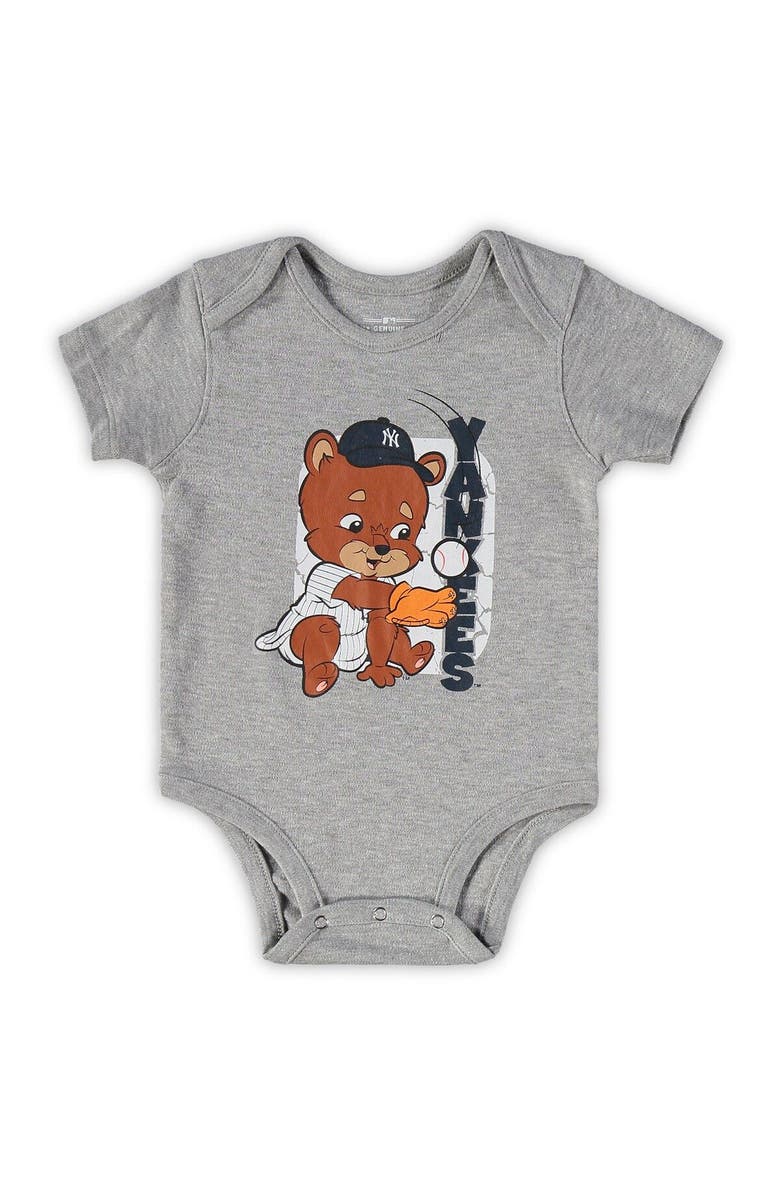 Outerstuff Newborn & Infant Navy/White/Heathered Gray New York Yankees 3-Pack Change Up Bodysuit Set, Alternate, color, 