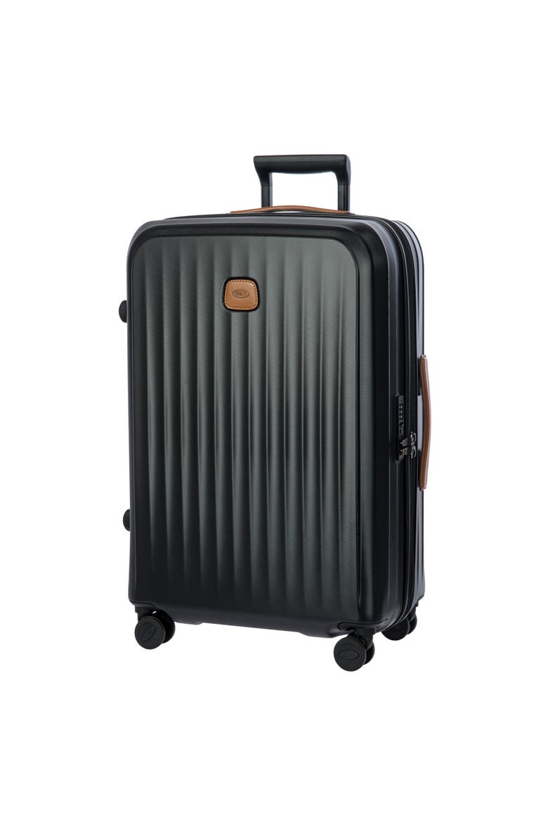 Taormina Hardside Expandable 27" Medium Checked Spinner Luggage, Alternate, color, Black