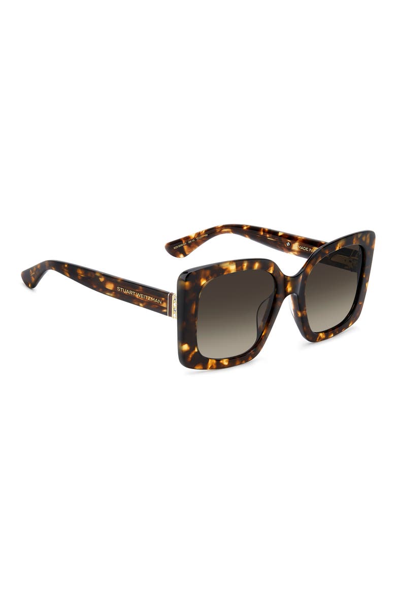 53mm Gradient Square Sunglasses, Alternate, color, HAVANA