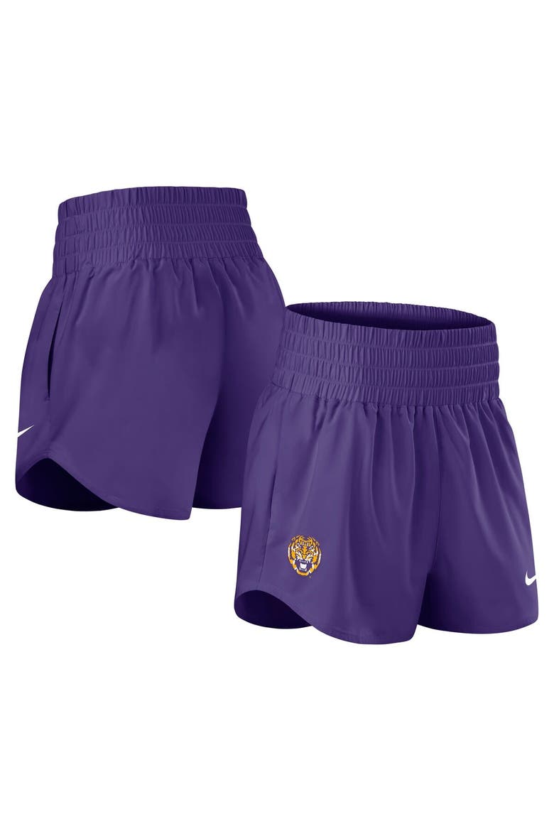 Women's Nike Purple LSU Tigers Performance One Dri-FIT High-Rise Shorts, Main, color, Purple