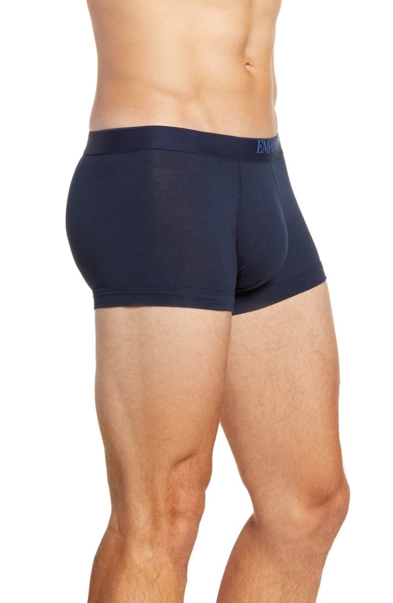 Emporio Armani 3-Pack Logo Stretch Cotton Trunks, Alternate, color,