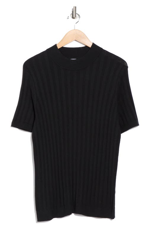 Abound Mock Neck Rib Sweater In Black