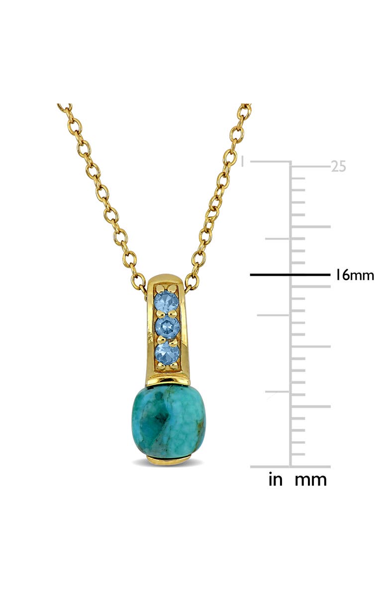 Julianna B. Turquoise & Cubic Zirconia Pendant Necklace, Alternate, color, Turquoise