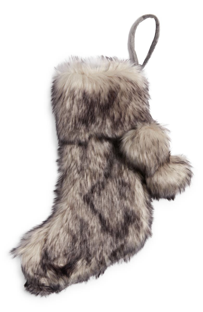 Nordstrom Serene Faux Fur Christmas Stocking, Main, color,