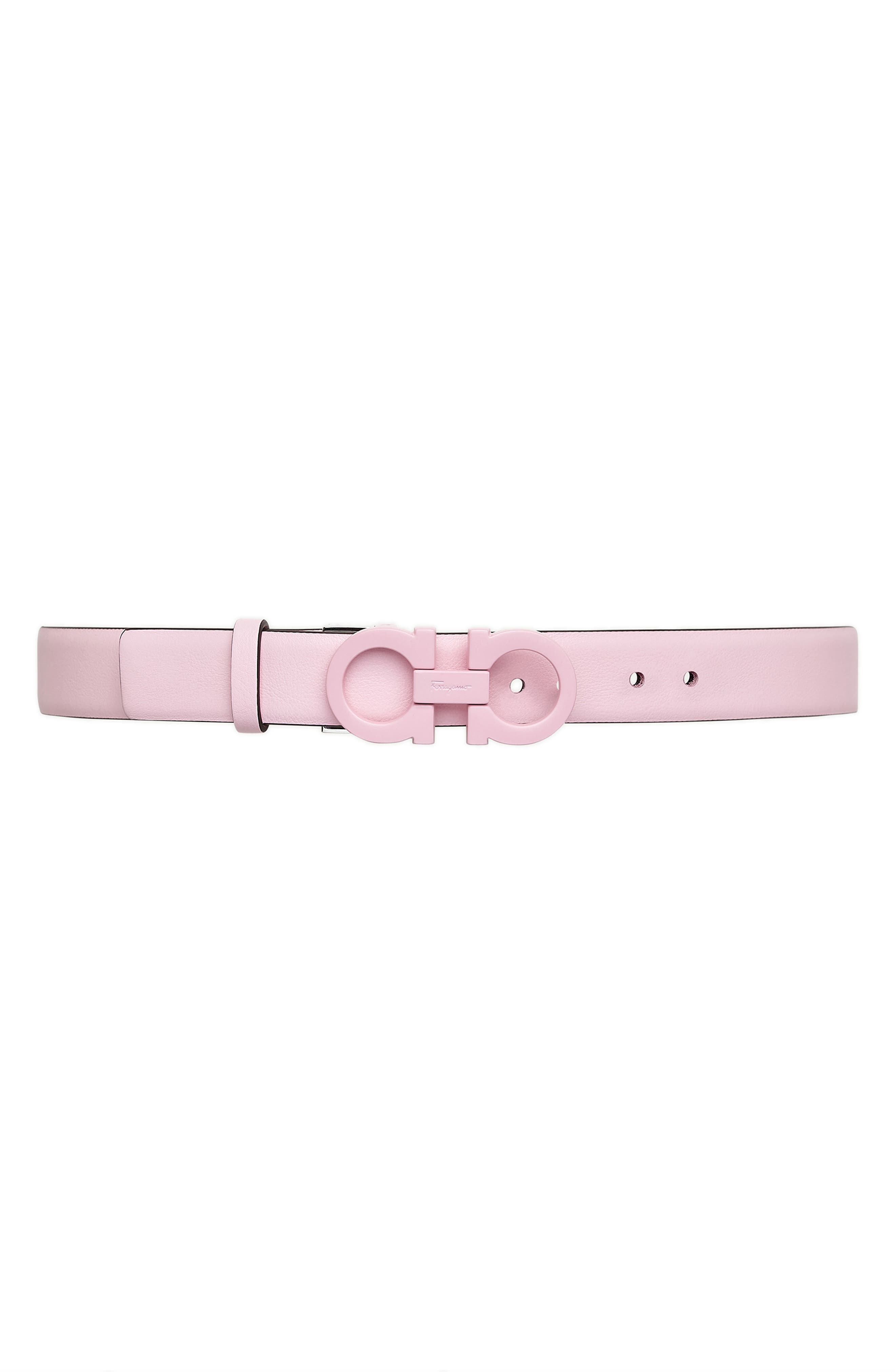Salvatore Ferragamo pink Gancini leather belt Pink-purple Salvatore Ferragamo Belt Size 95 | Depop main image 3