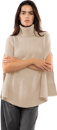 Monticelli Cashmere Pure Cashmere Turtleneck Poncho