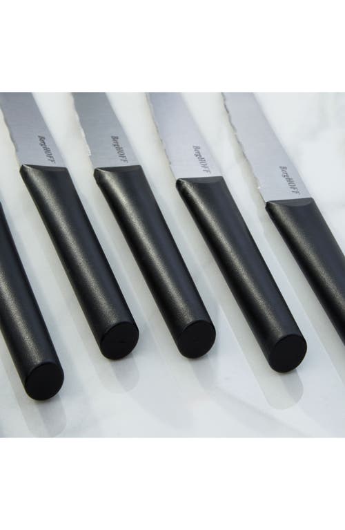 Berghoff Dina Matrix Set Of 6 Serrated Steak Knives In Black