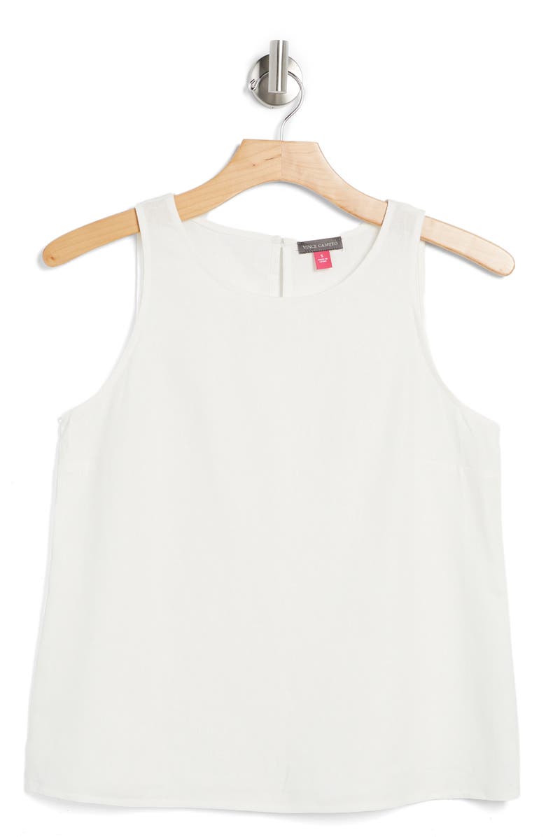 Linen Blend Keyhole Tank