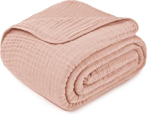 Comfy Cubs Adult Muslin Blanket in Blush  product
