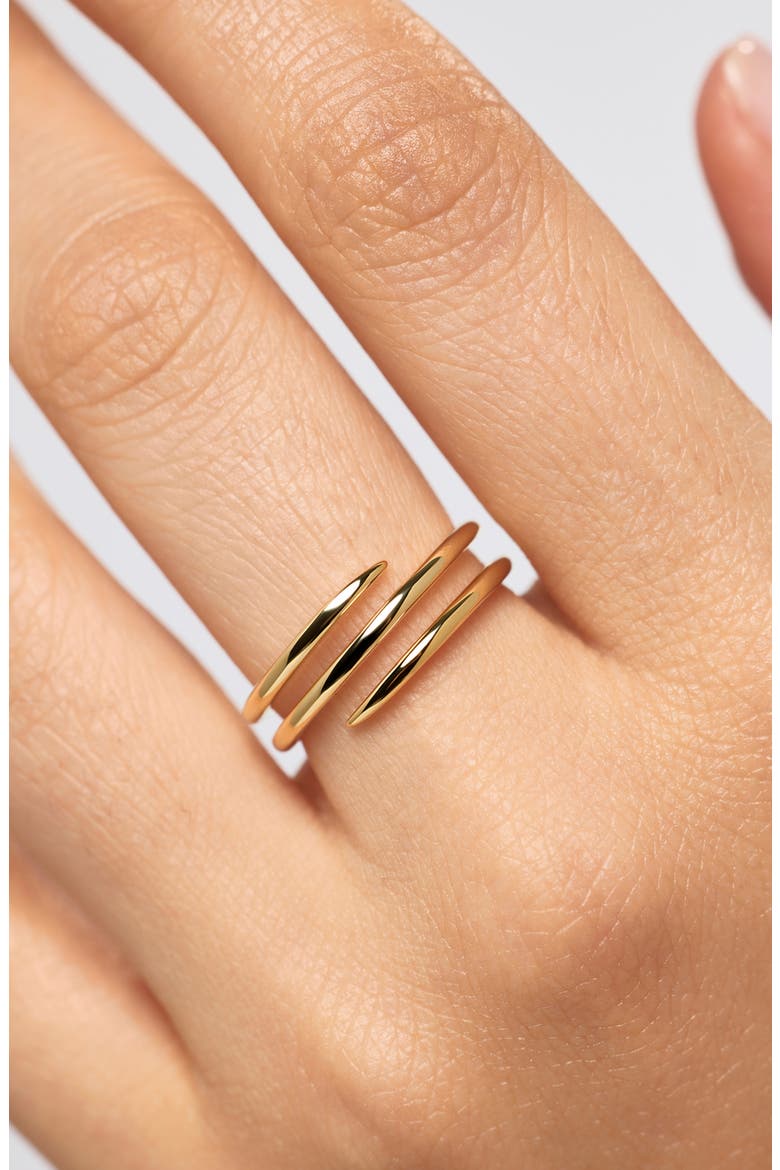 Oren Triple Band Ring, Alternate, color, GOLD
