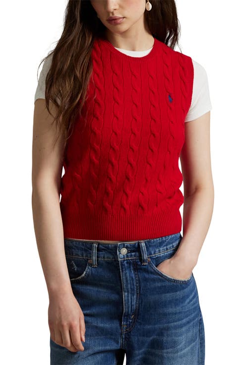 Wool & Cashmere Cable Knit Sweater Vest