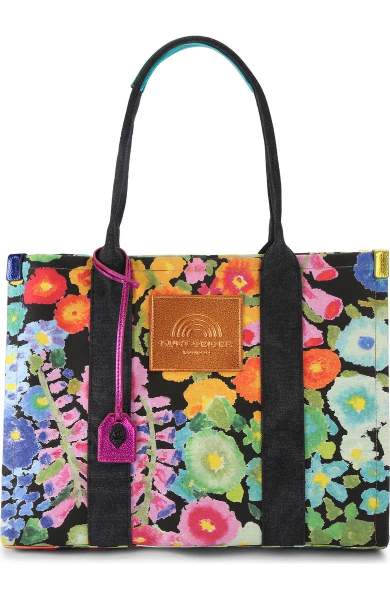 Kurt Geiger London Large Southbank Floral Canvas Tote, Main, color,