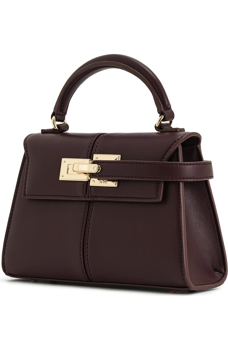 JW PEI Elise Faux Leather Top Handle Bag, Alternate, color, Deep Burgundy