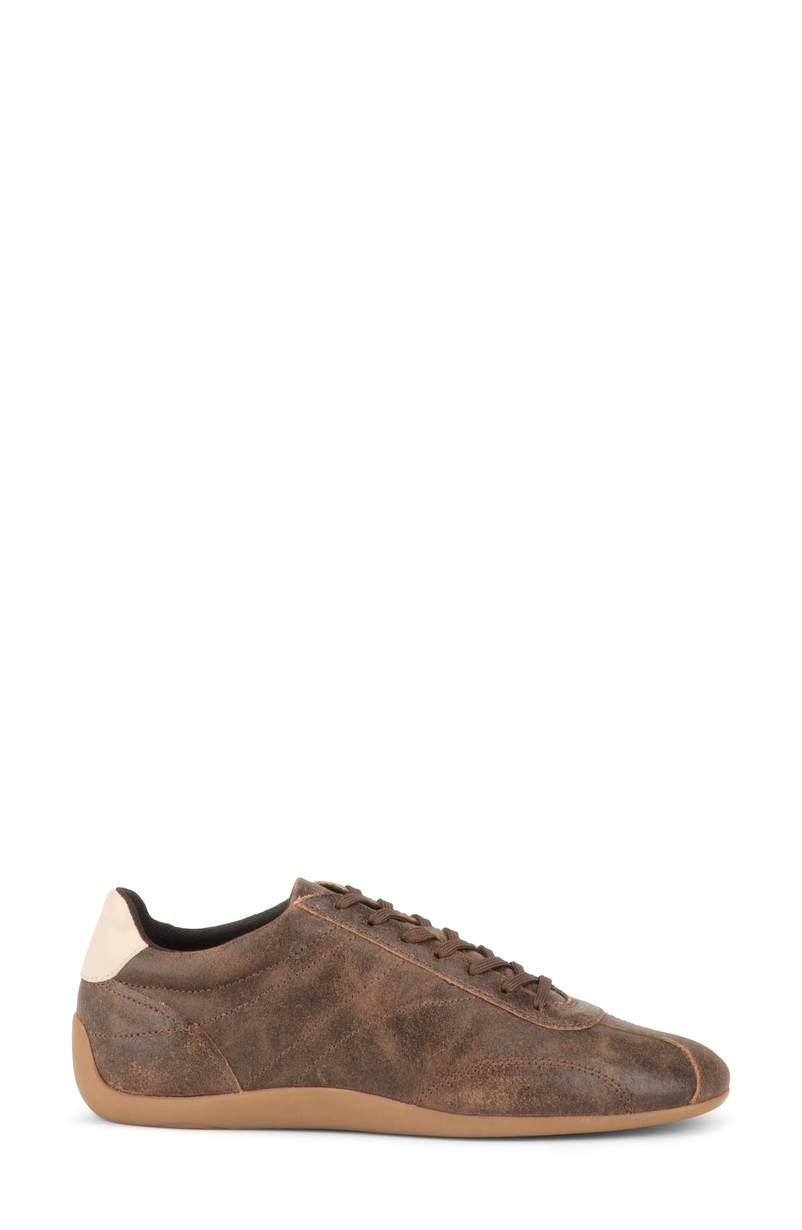 Hollie Leather Sneaker, Alternate, color, CHESTNUT