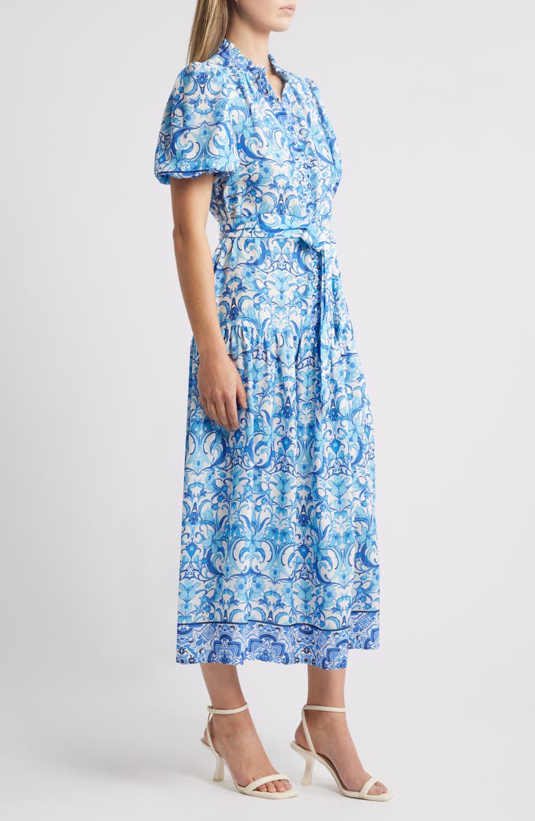 Julia Jordan Printed Puff Sleeve Tiered Maxi Dress, Alternate, color, 