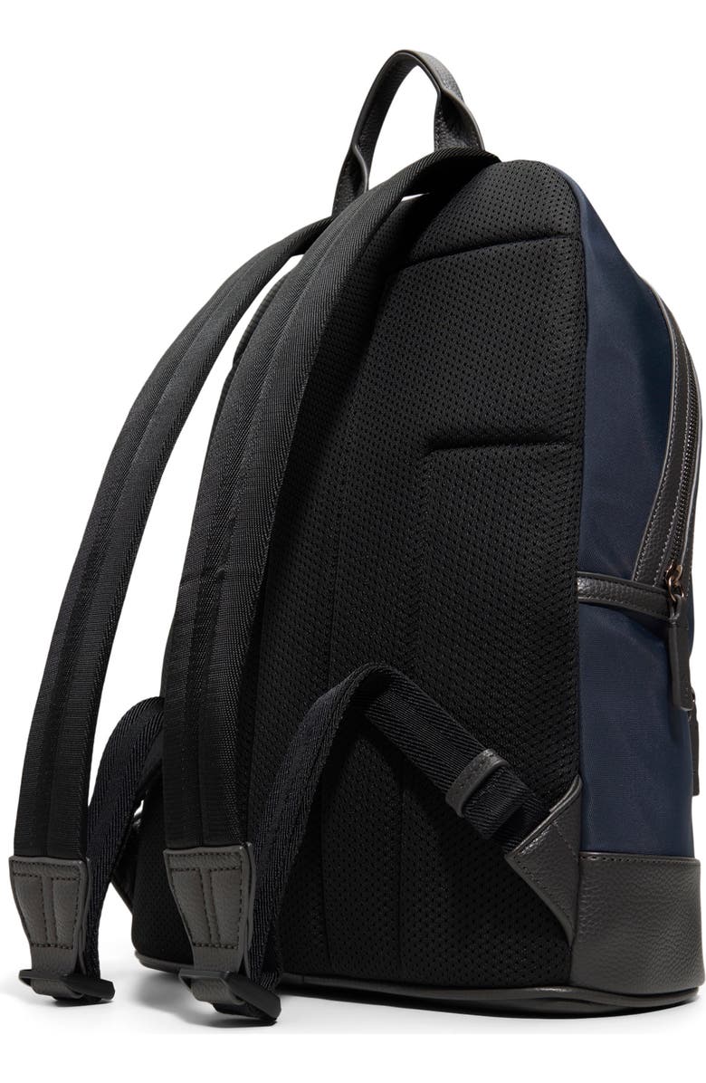 Ted Baker London Patrick Nylon Backpack, Alternate, color, Navy Nylon/ Black Coffee