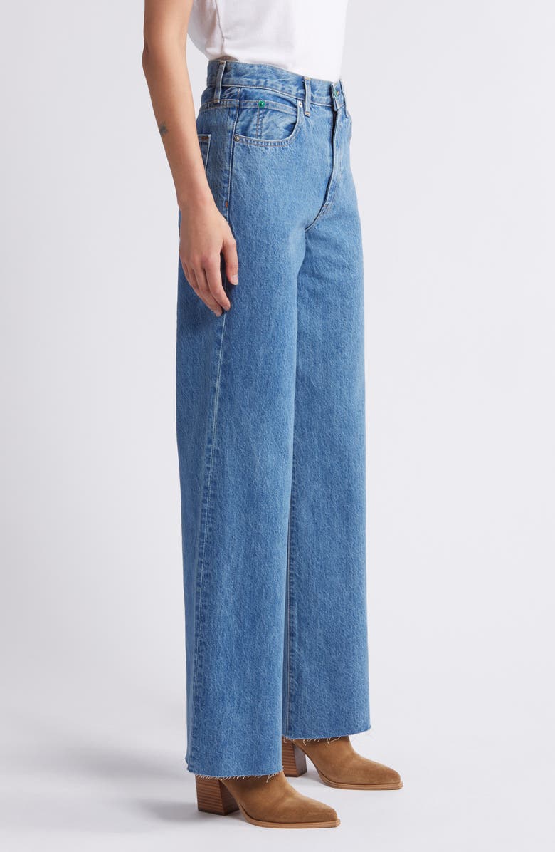 SLVRLAKE Grace Raw Hem Wide Leg Jeans, Alternate, color, 