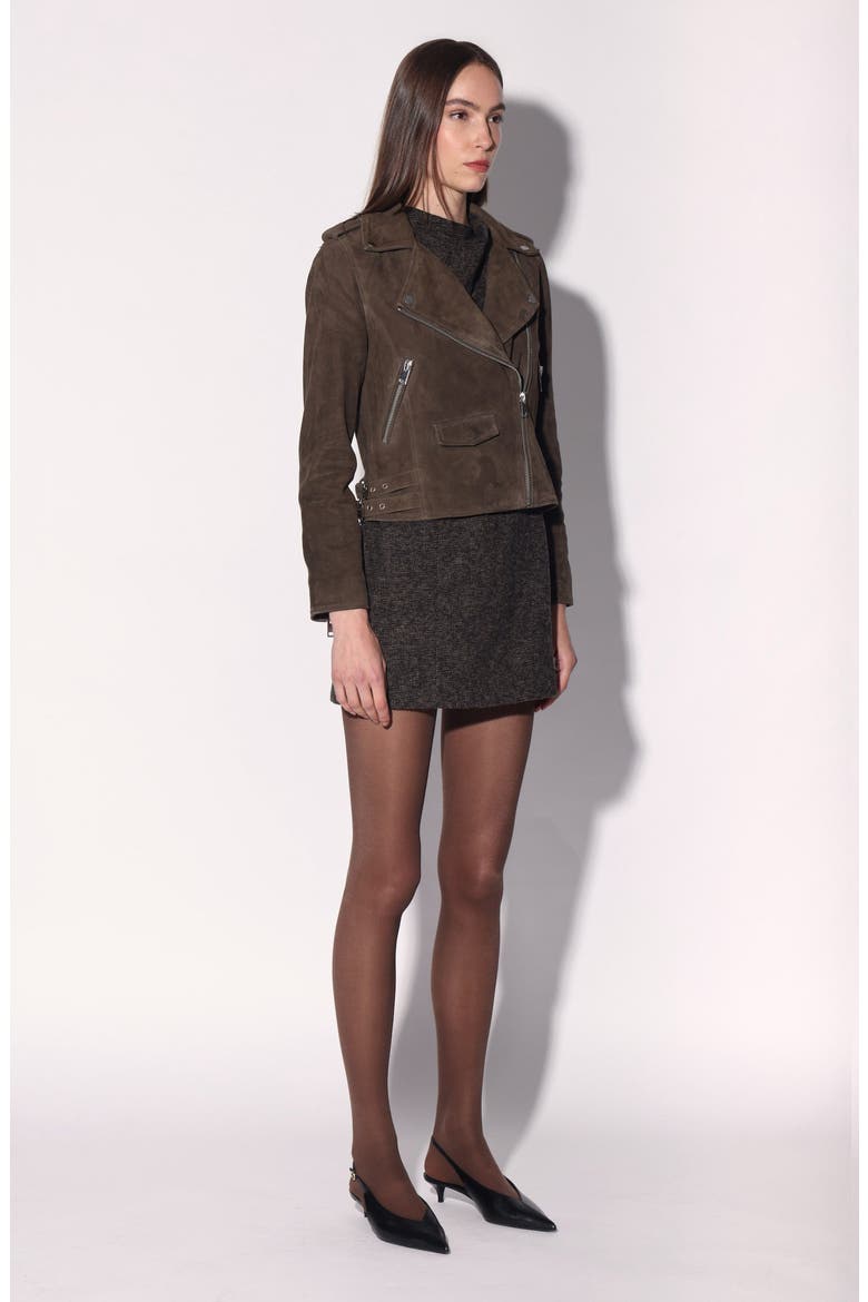 Liz Suede Jacket, Alternate, color, Dark Sage Suede
