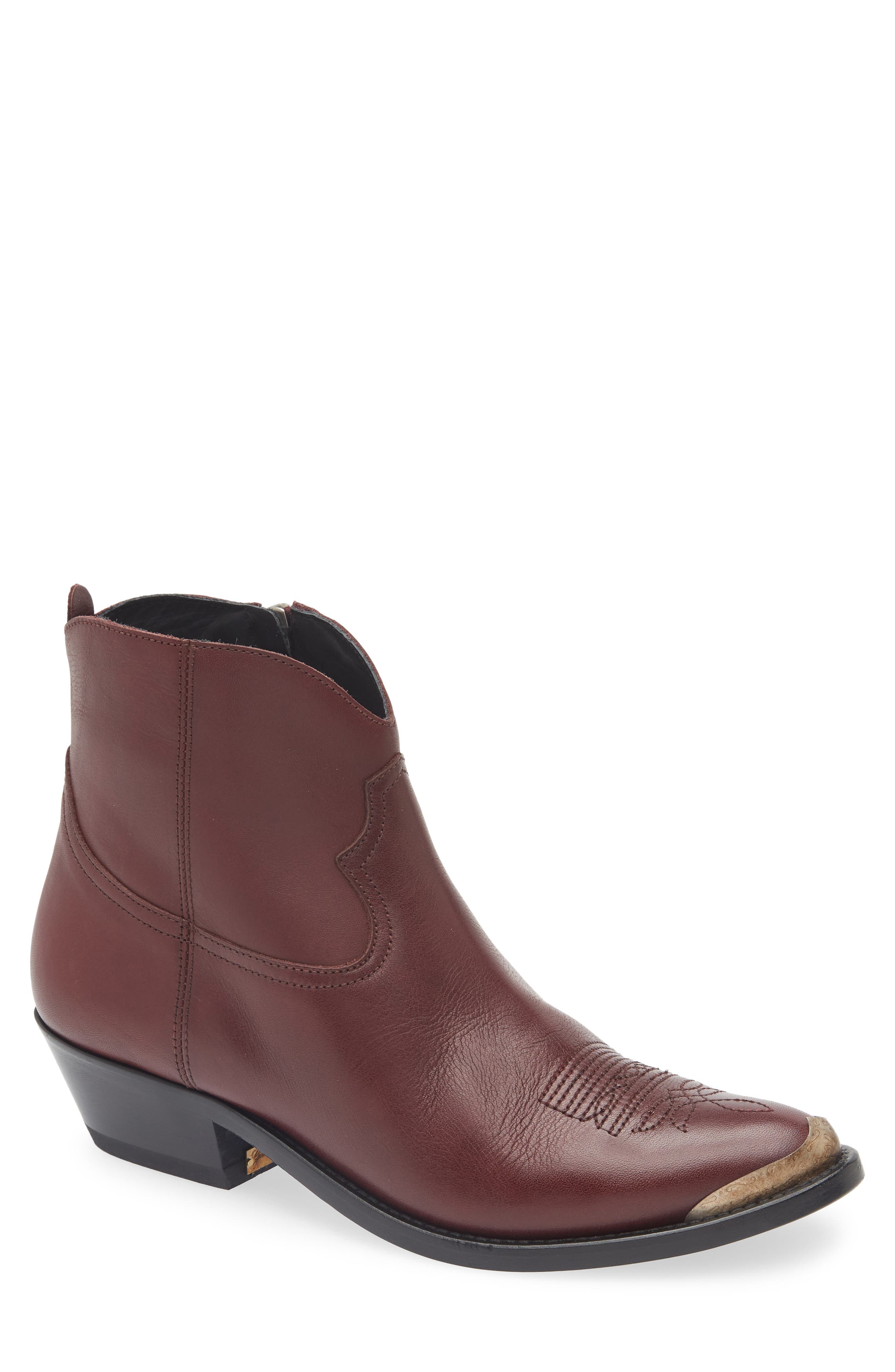 Golden Goose Young Western Boot, Main, color, Bordeaux