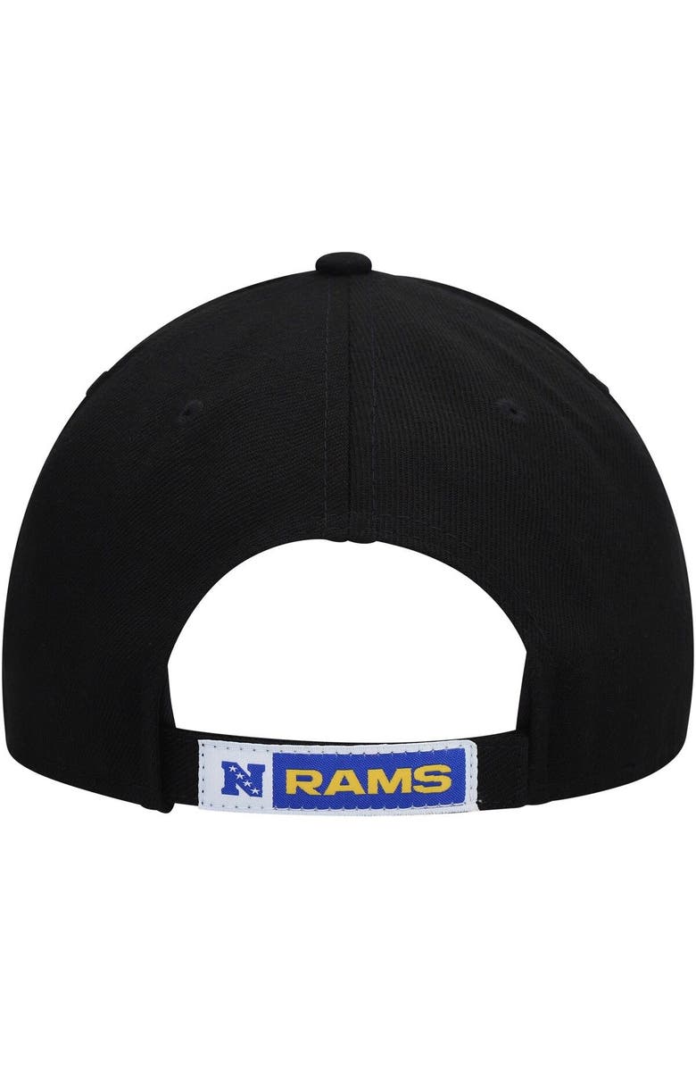 New Era Men's New Era Black Los Angeles Rams Logo The League 9FORTY Adjustable Hat, Alternate, color, 