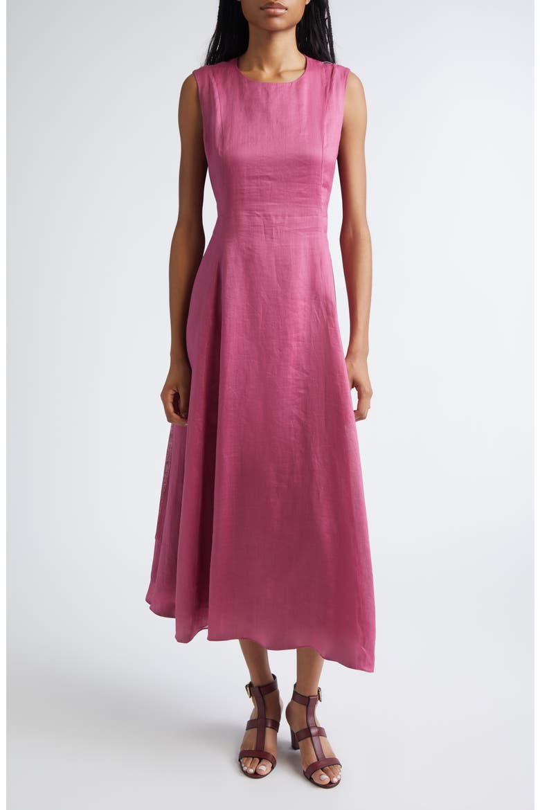 Aquile Canvas Midi Dress, Main, color, CYCLAMEN