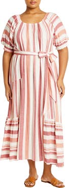 City Chic Jemima Stripe Maxi Dress