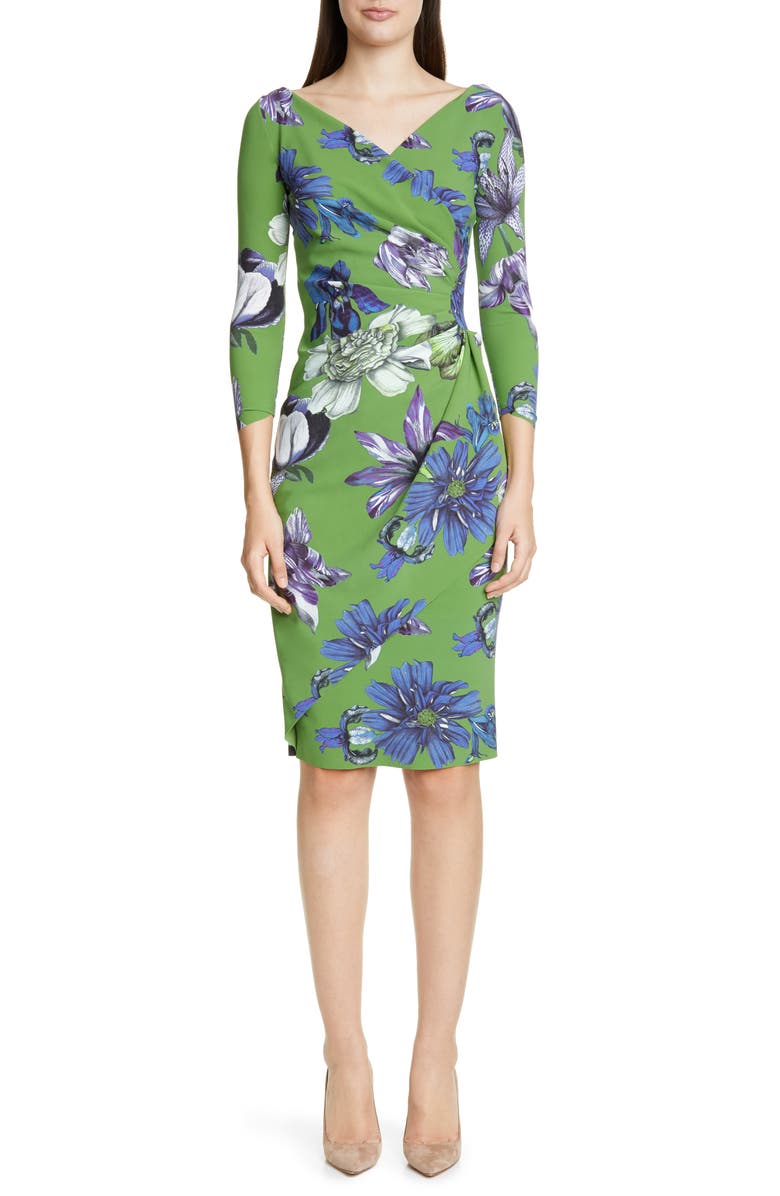 Chiara Boni La Petite Robe Charisse Floral Print Cocktail Dress, Main, color, 