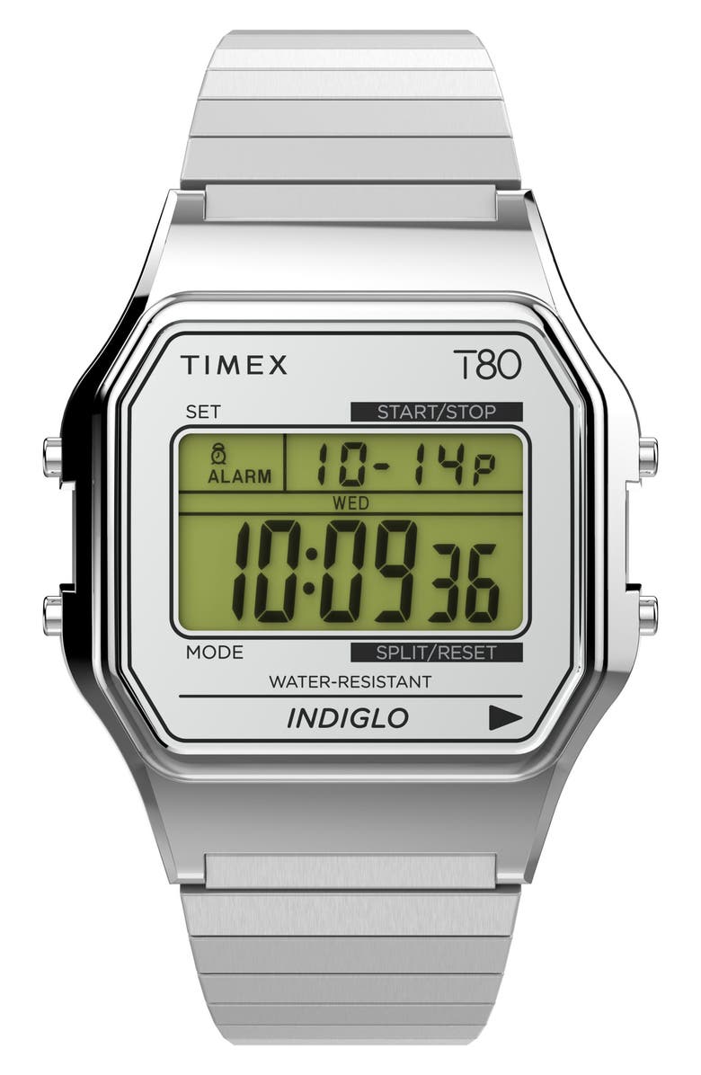 Timex<sup>®</sup> T80 Digital Bracelet Watch, 34mm, Main, color,