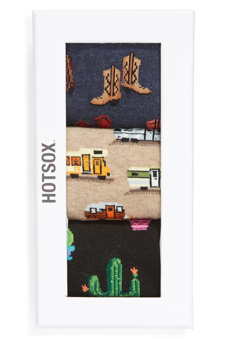 3-Pack Socks, Alternate, color, BLACK