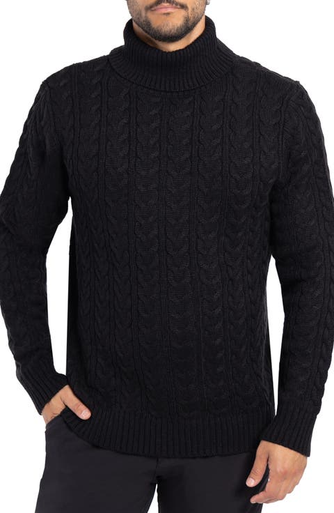 Cable Knit Turtleneck Sweater