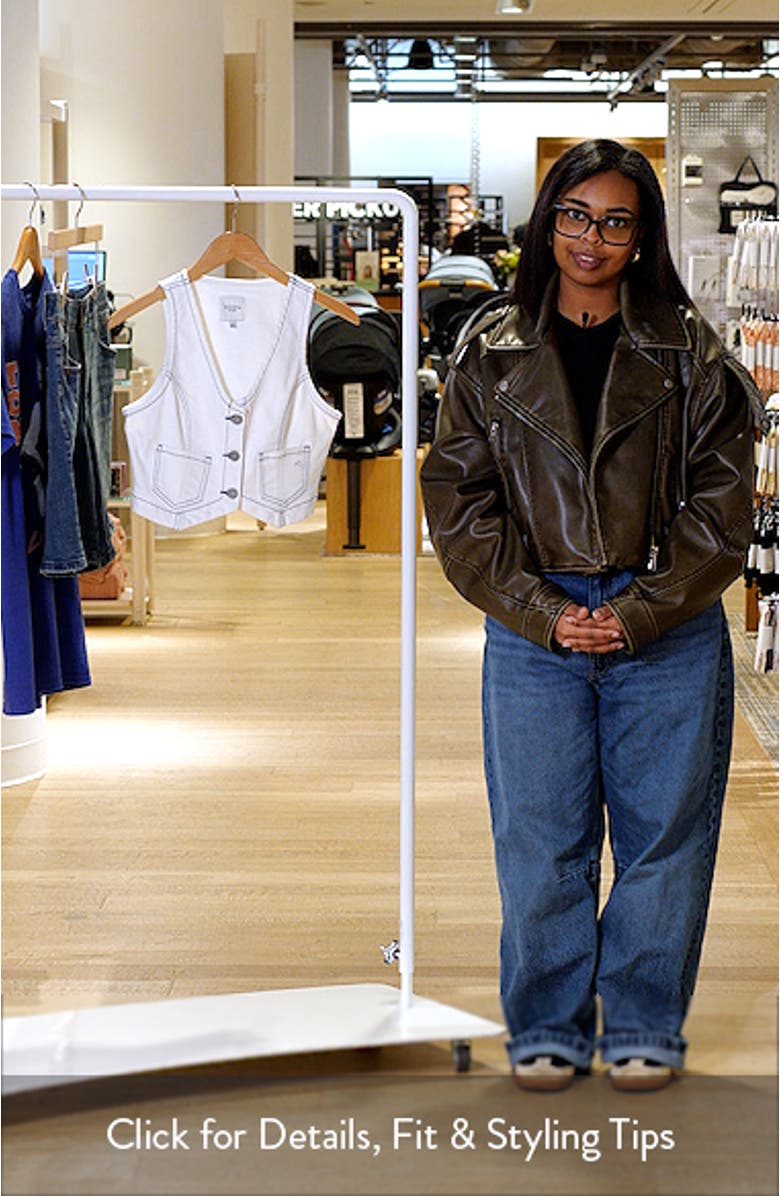 Crop Denim Vest, sales video thumbnail