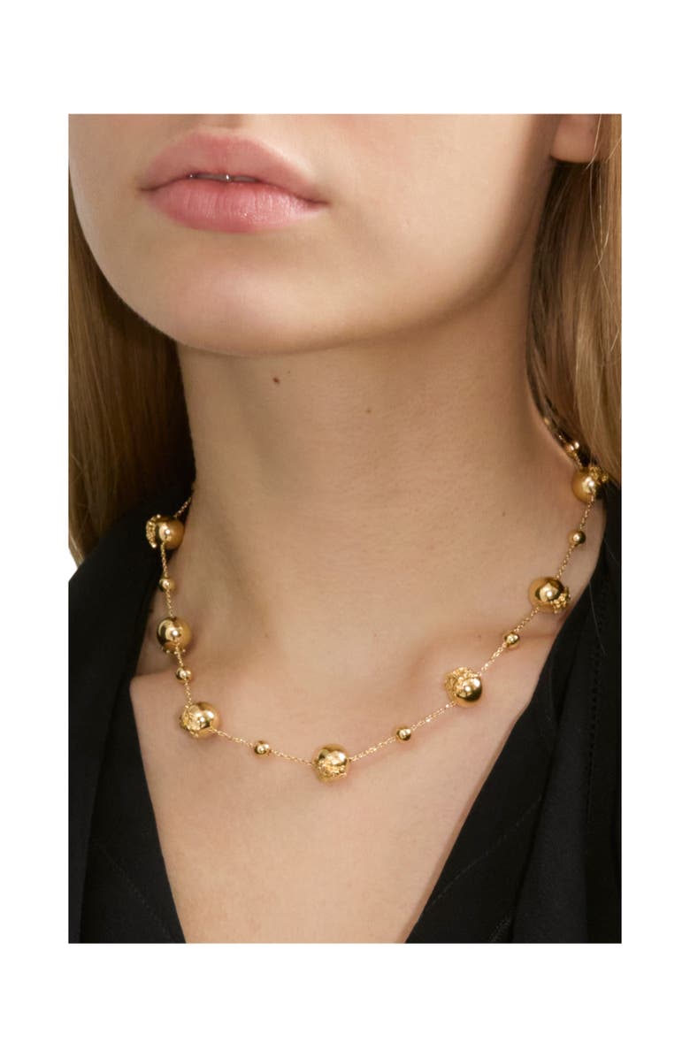 Burberry EKD Sphere Necklace, Alternate, color, Gold