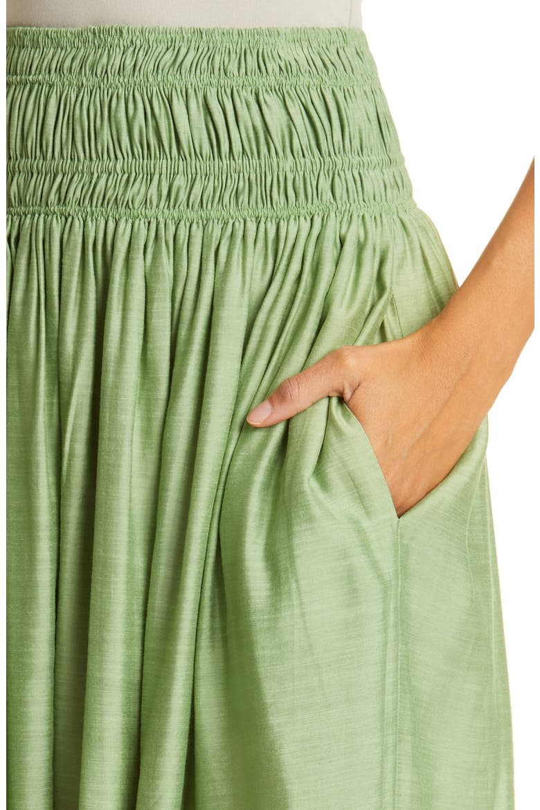 Smock Waist Skirt, Alternate, color, PISTACHIO