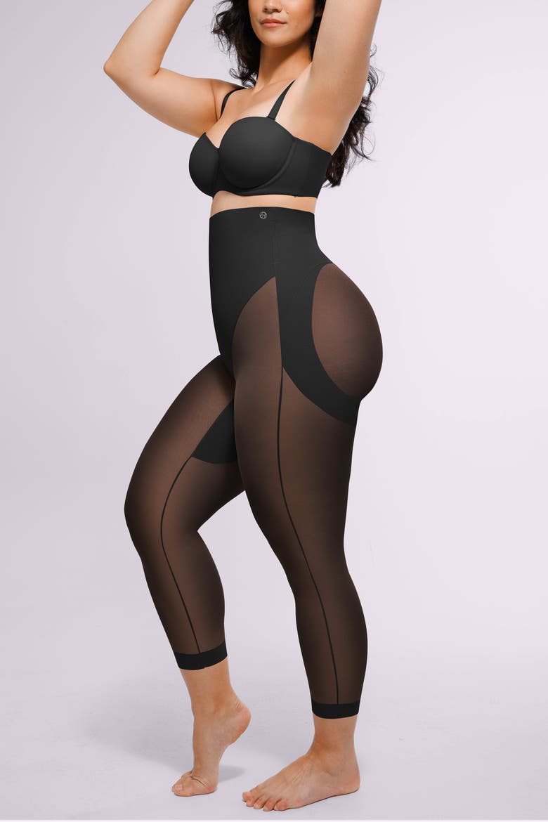 MeshSmooth Butt-Lifting Capri, Alternate, color, Black