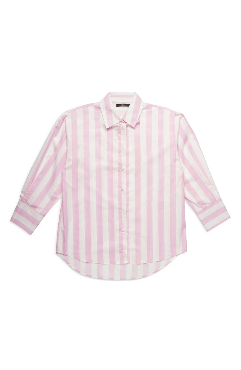 DELUC Vicenzo Stripe Cotton Button-Up Shirt, Main, color, Striped Pink