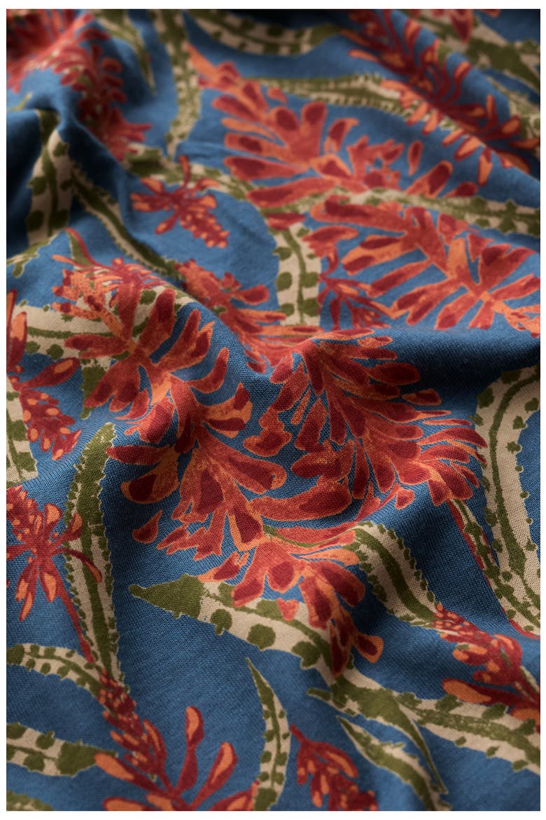 Appletree Floral Keyhole T-Shirt, Alternate, color, RED HOT POKER DUSK