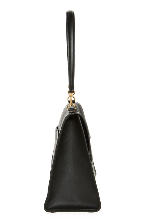Balenciaga Medium Hourglass Soft Leather Shoulder Bag In 1000 Black