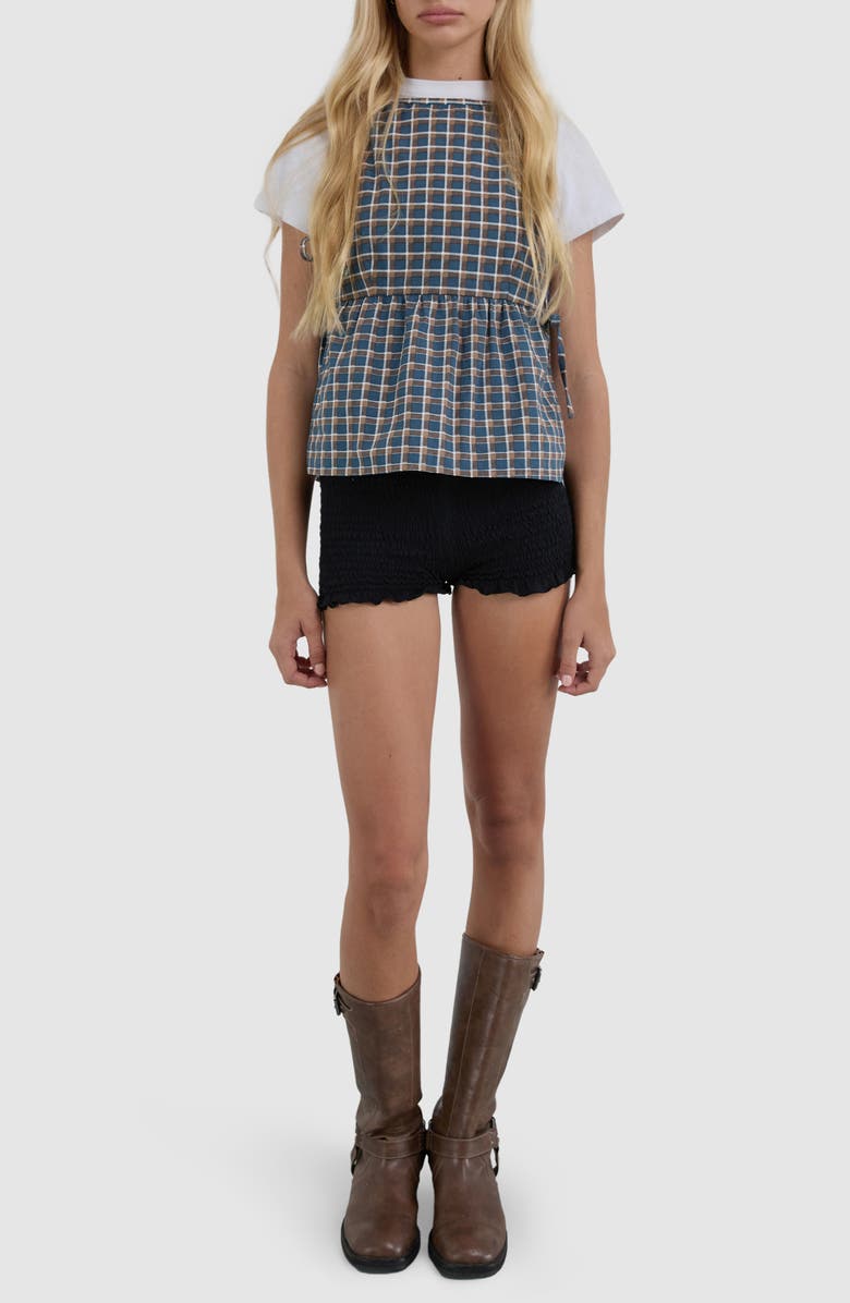 Motel Palsi Side Tie Tank, Alternate, color, Medium Tartan Blue