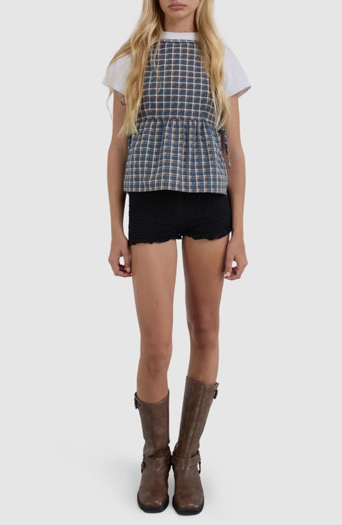 Motel Palsi Side Tie Tank In Blue