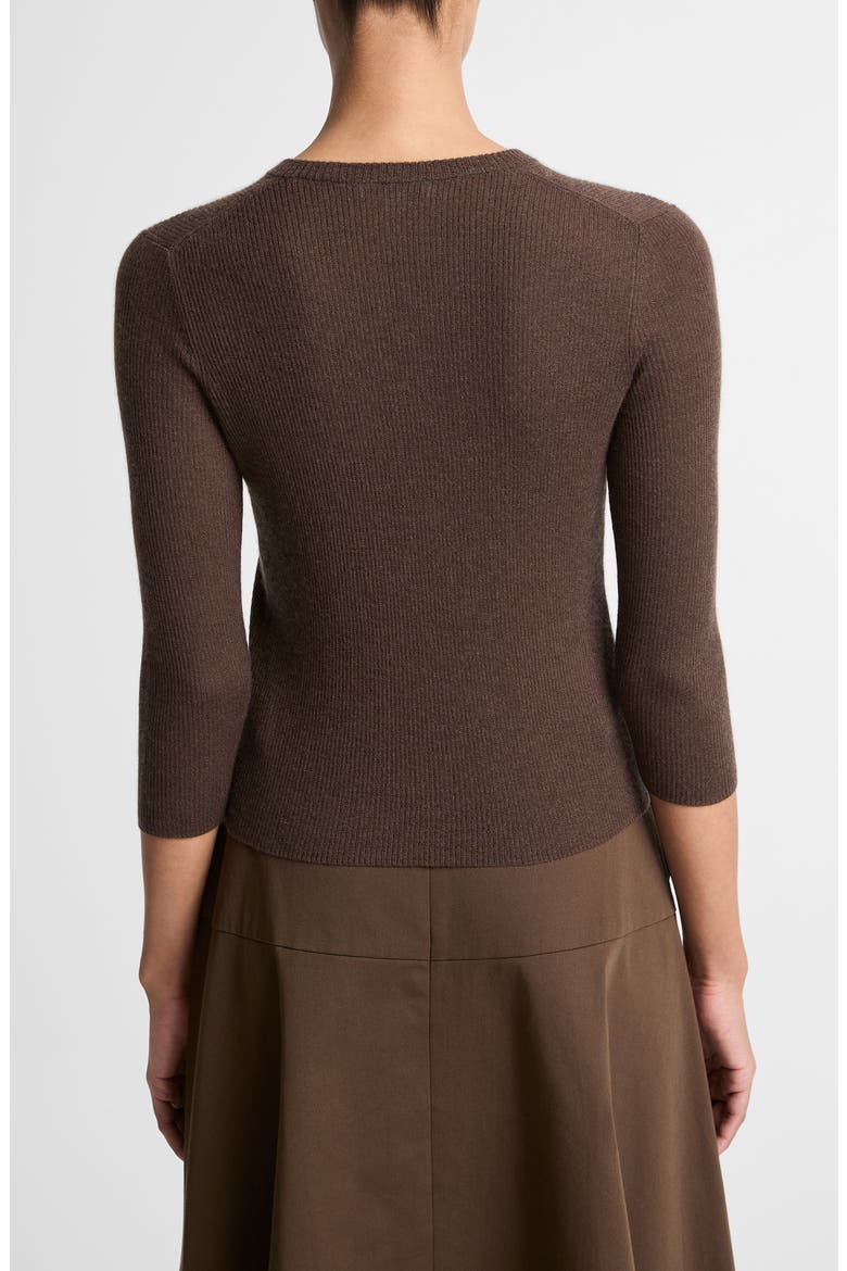 Cashmere & Silk Knit Sweater, Alternate, color, BARK
