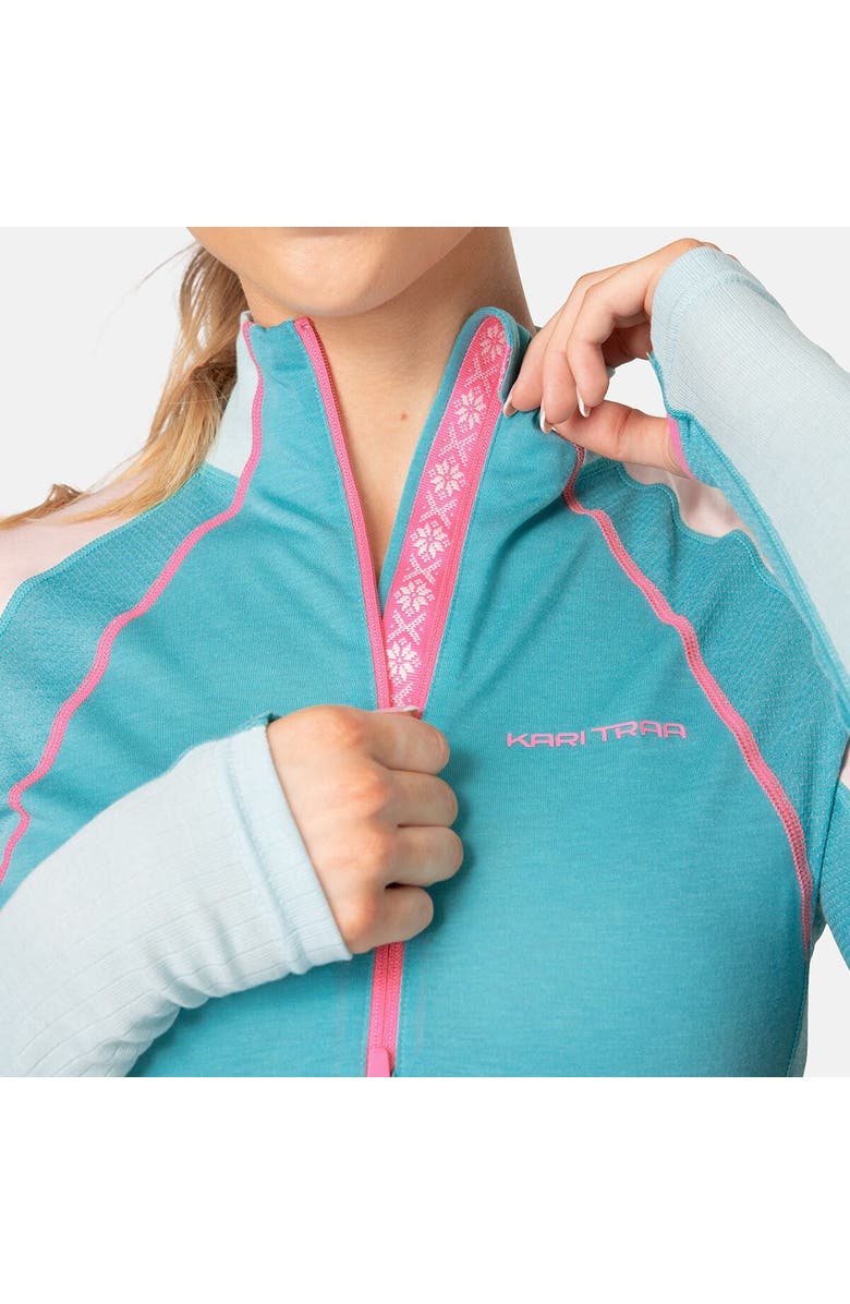 Kari Traa Alma 1/2-Zip Long-Sleeve Baselayer Shirt - Women's, Alternate, color, Blue Lagoon