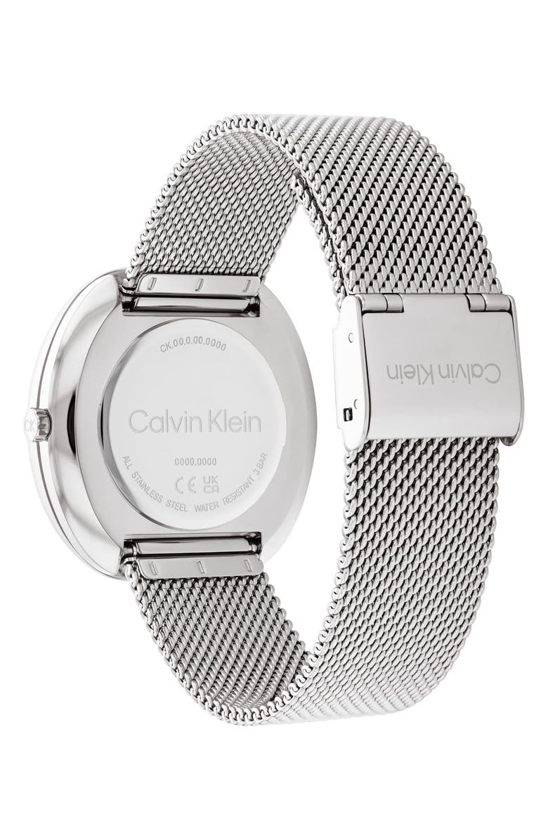 Calvin Klein Mesh Strap Watch, 36.6mm, Alternate, color, White
