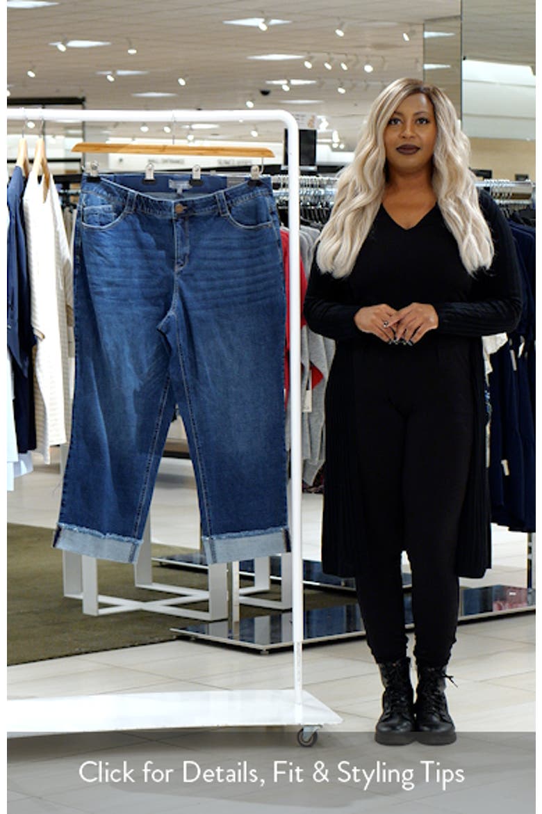 Cuffed High Waist Straight Leg Jeans video