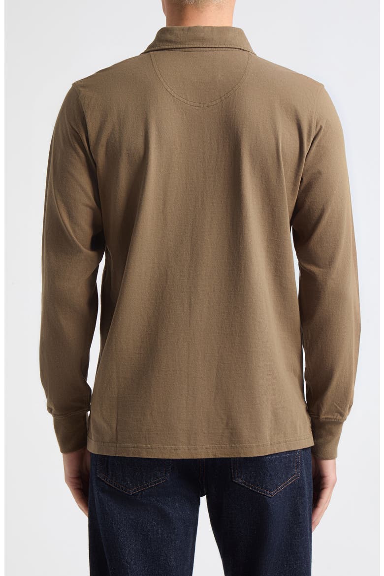 Cotton Jersey Long Sleeve Polo, Main, color, ARMY GREEN 400
