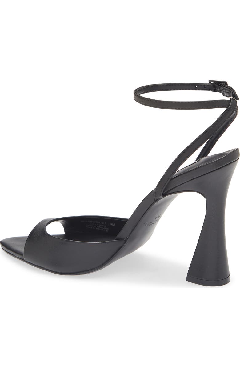 Steve Madden Beki Ankle Strap Pointed Toe Sandal, Alternate, color, Black Leather